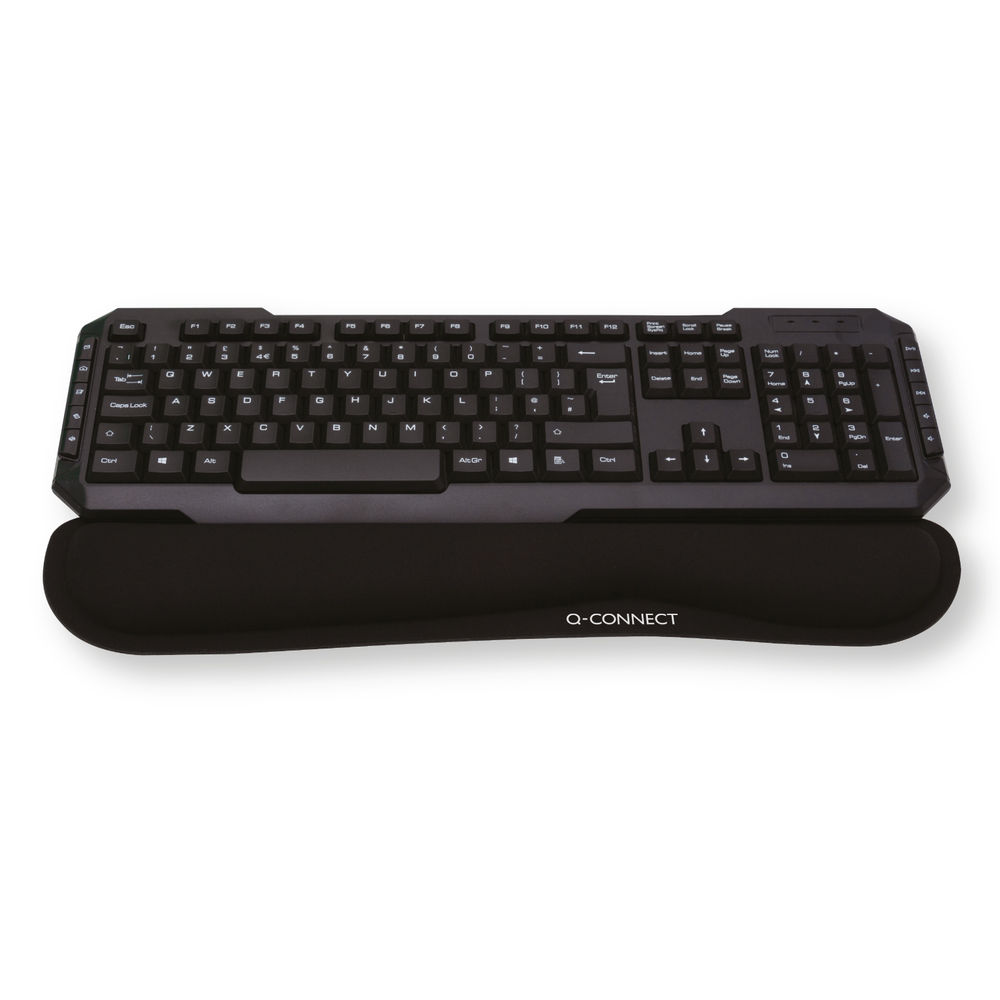 Q-Connect Memory Foam Keyboard Wristrest Anti-slip Base Black