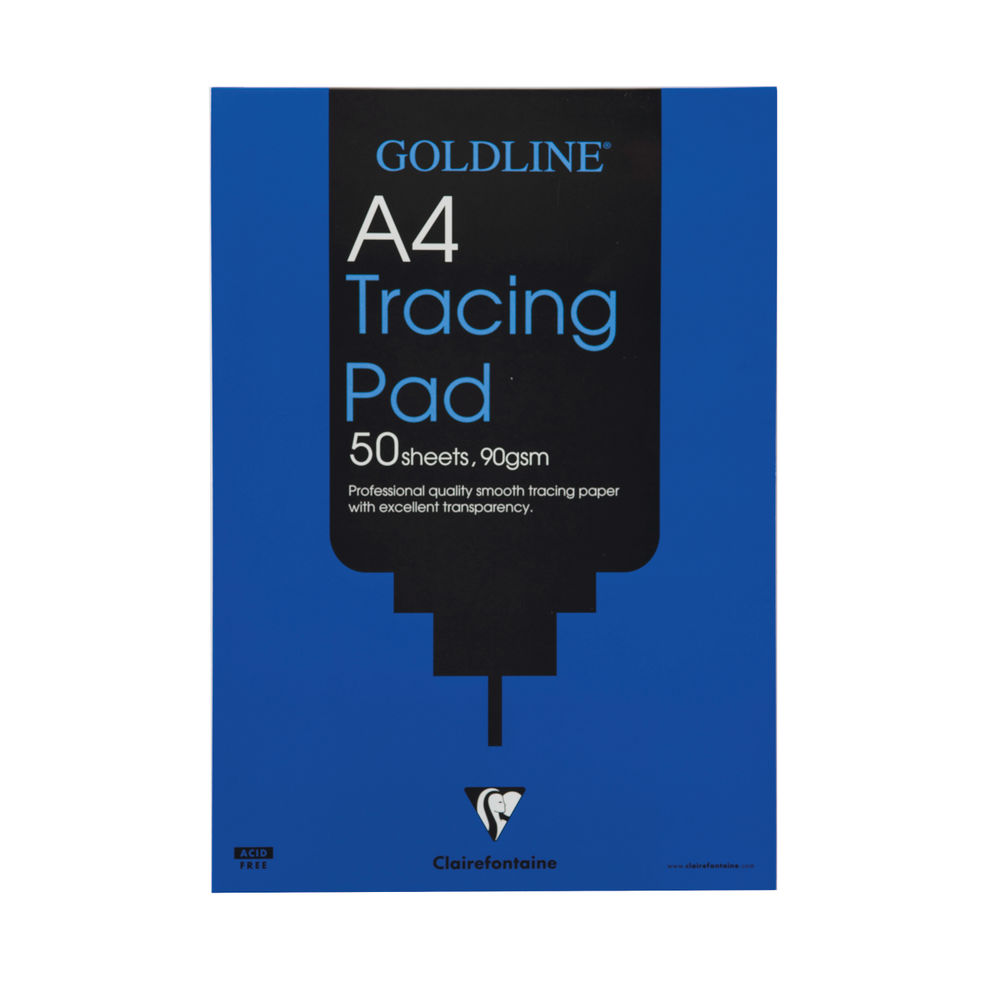 Clairefontaine Goldline Professional Tracing Pad 90gsm A4 50 Sheets GPT1A4