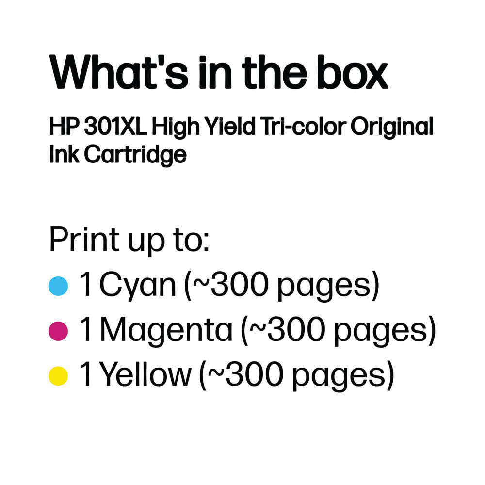 HP 301XL Ink Cartridge, 6 Ml, Tri-color - View #4