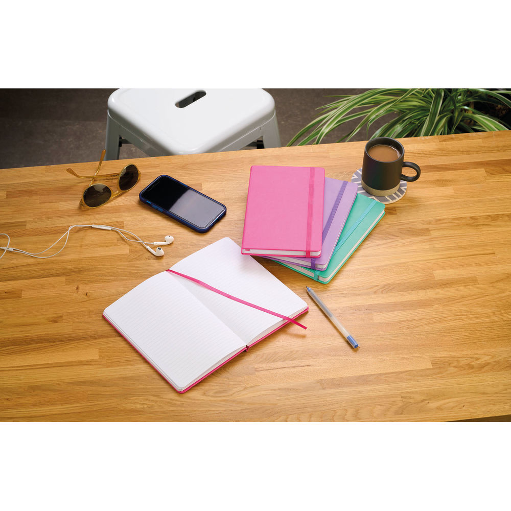 Cambridge Pink 130x210mm Lined Notebook