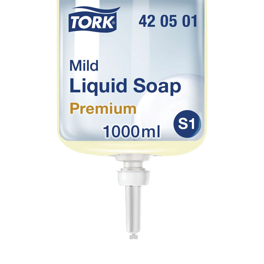 Tork Mild Liquid Hand Soap Refill S1 1 Litre (Pack of 6) 420501