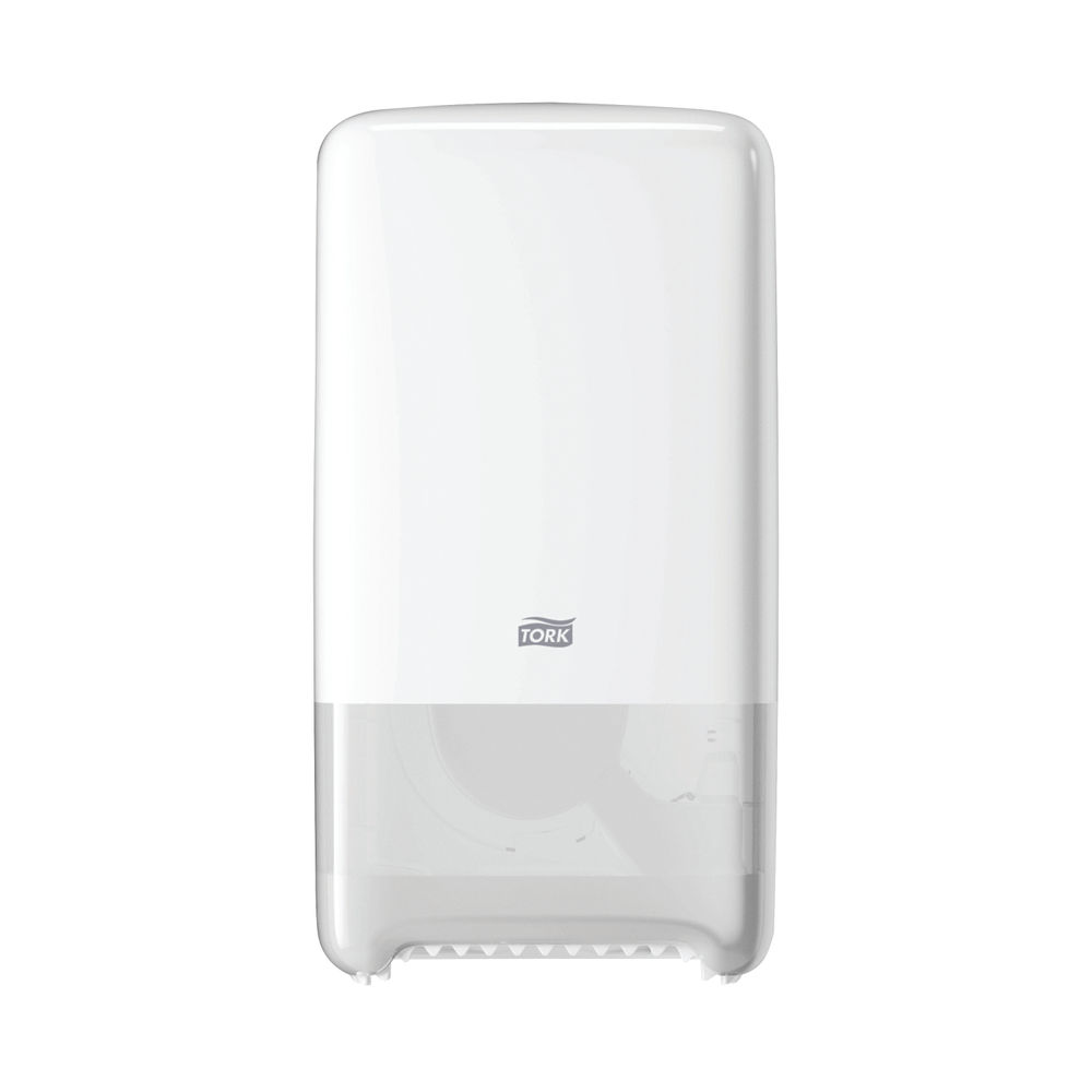 Tork T6 Twin Mid-Size Toilet Roll Dispenser White 557500