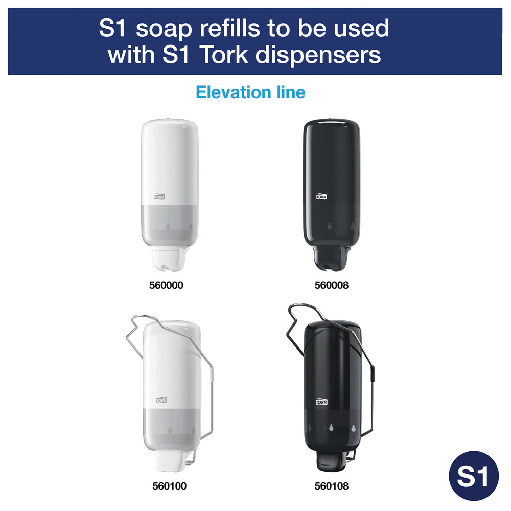 Tork 1 Litre S1 Mild Liquid Hand Soap Refills (Pack of 6)