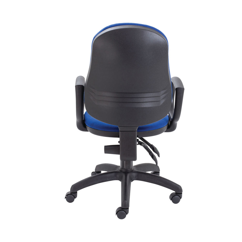 First Blue High Back Fixed Arms Operators Office Chair