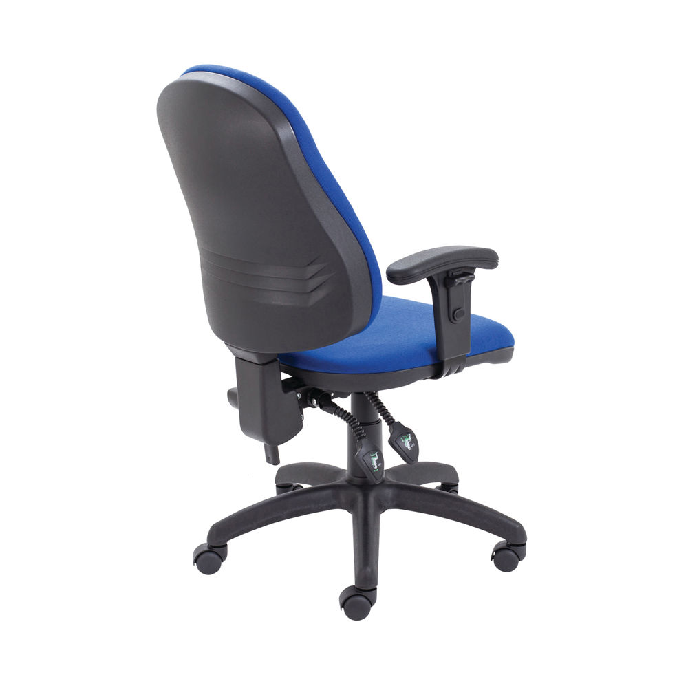 First Blue High Back Adjustable Arms Operators Office Chair