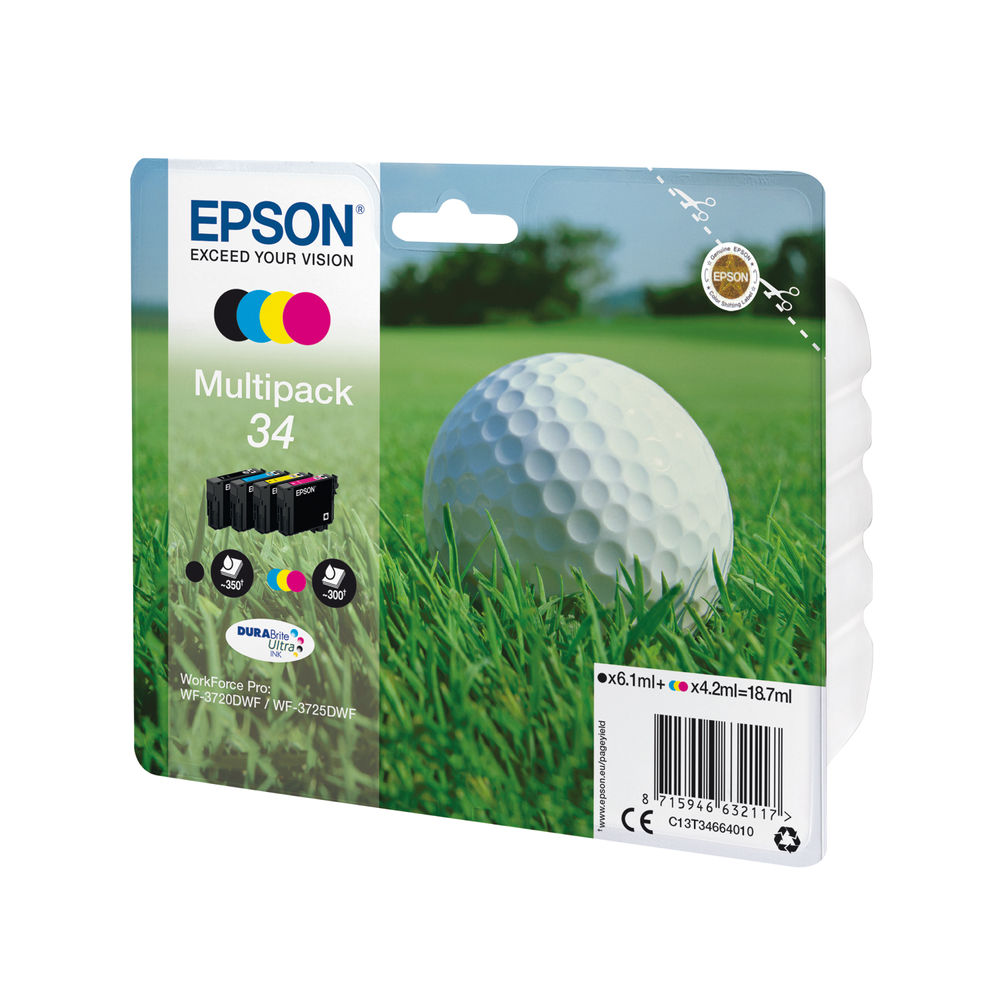 Epson 34 CMYK Ink Cartridge Multipack - C13T34664010