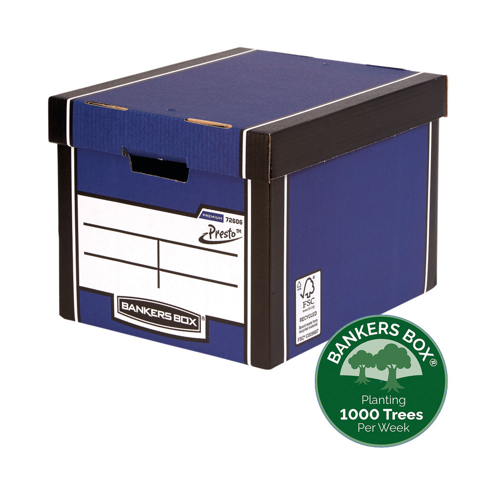 Bankers Box Premium Tall Box Blue (Pack of 5)
