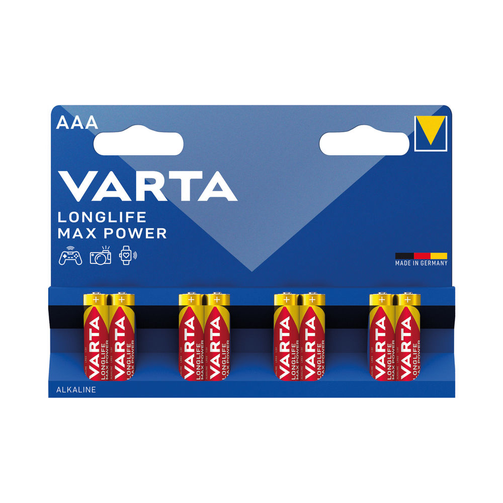 Varta Longlife Max Power AAA Battery (Pack of 8) 04703101418