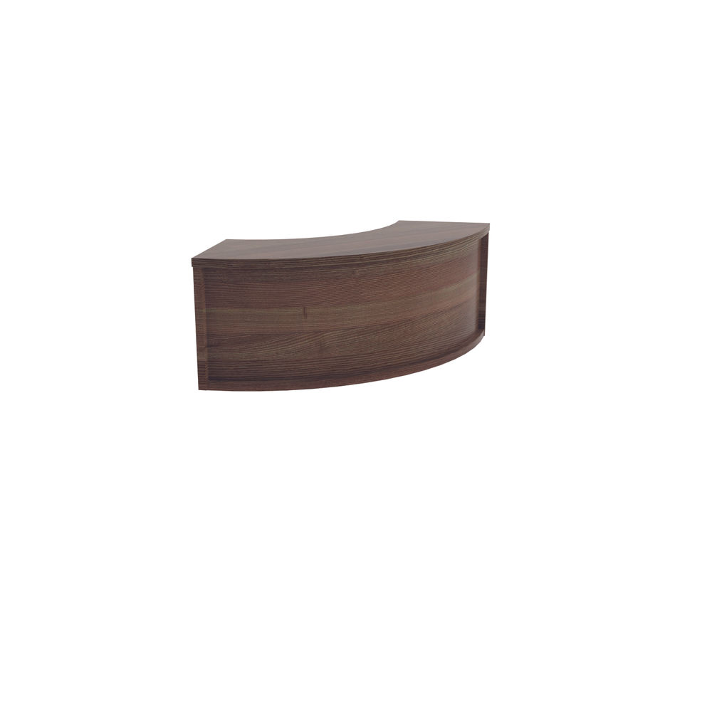 Jemini 800x800mm Dark Walnut Reception Modular Corner Riser Unit