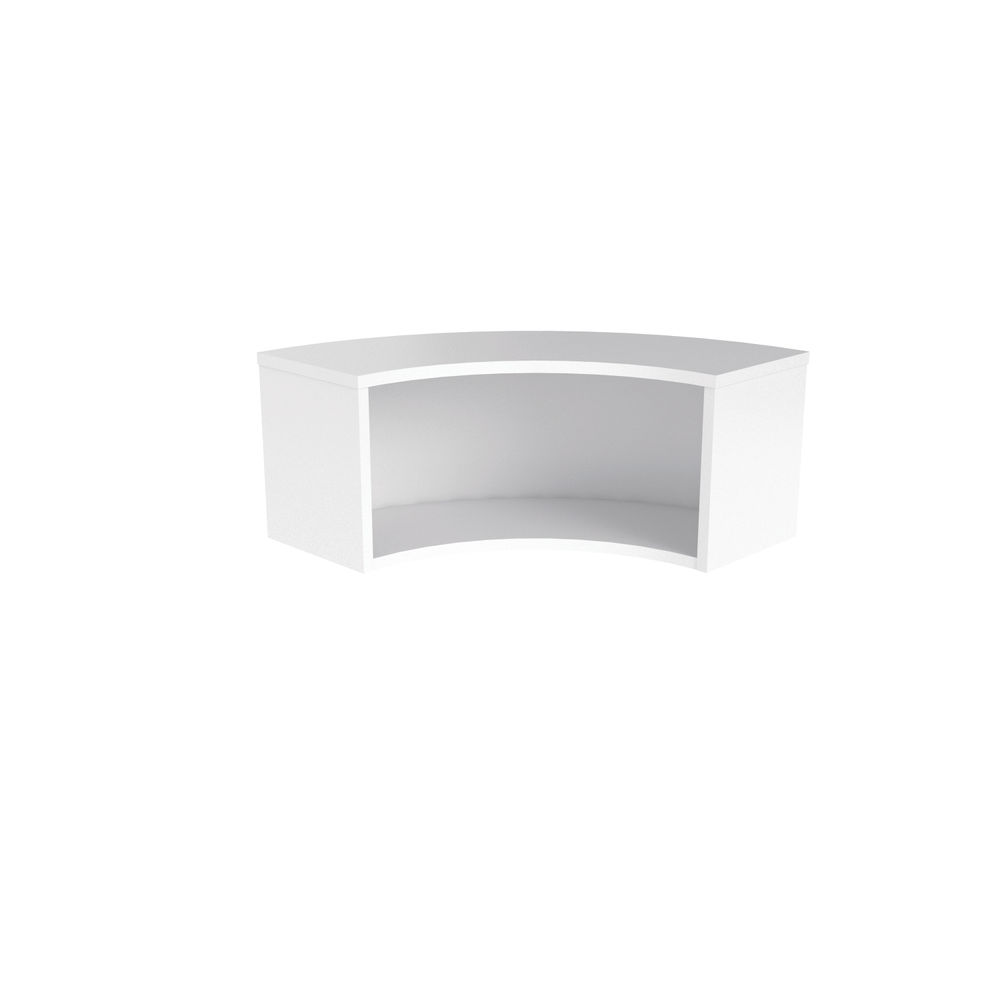 Jemini 800x800mm White Reception Modular Corner Riser Unit