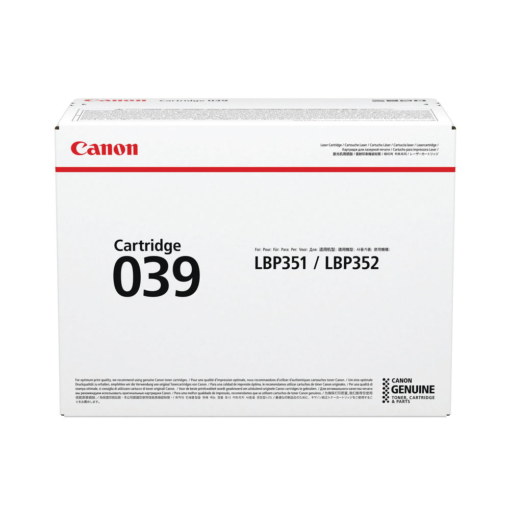 Canon 039 Toner Cartridge Black 0287C001