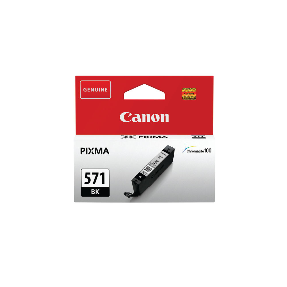 Canon CLI-571BK Black Ink Cartridge - 0385C001