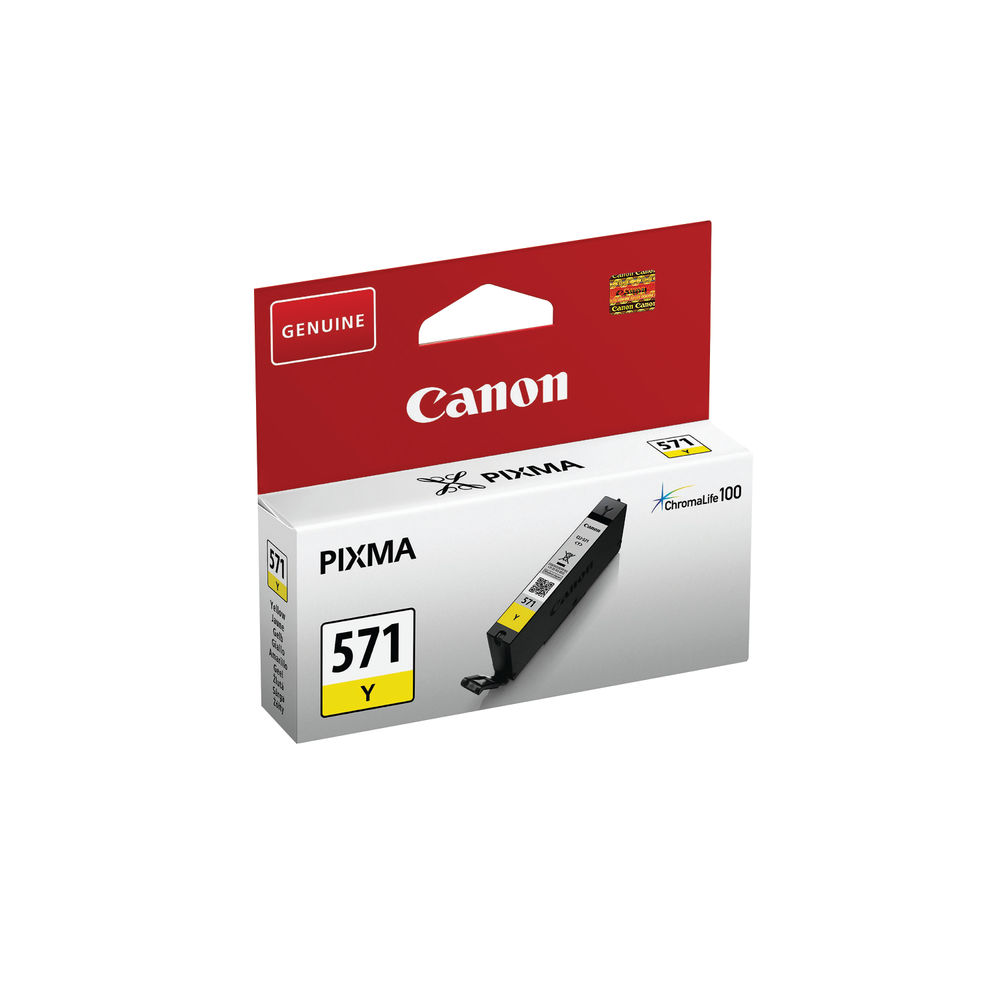 Canon CLI-571Y Yellow Ink Cartridge - CLI-571 Y