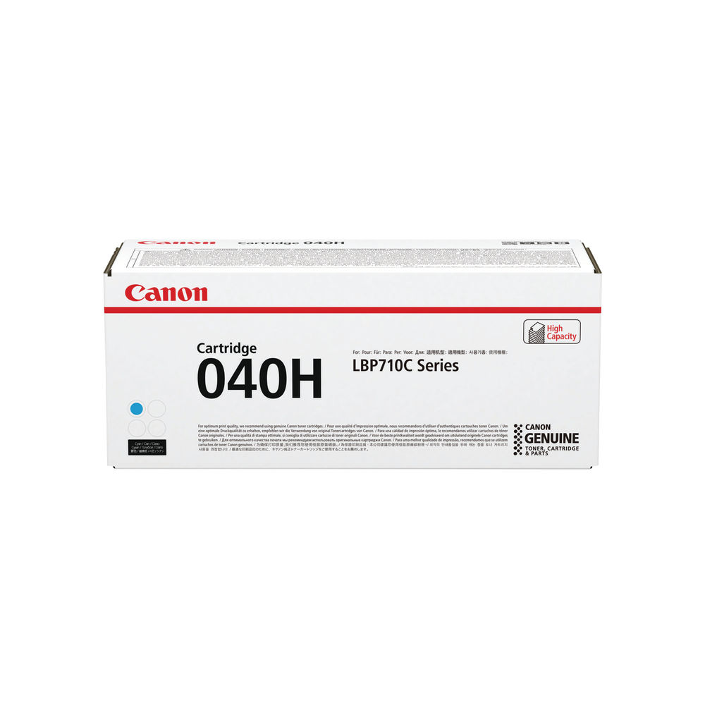 Canon 040H Toner Cartridge High Yield Cyan 0459C001