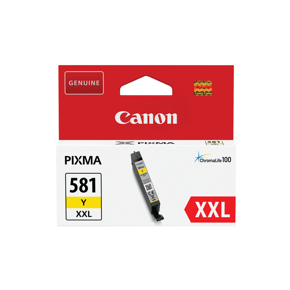 Canon CLI-581Y XXL Extra High Capacity Yellow Ink Cartridge - 1997C001