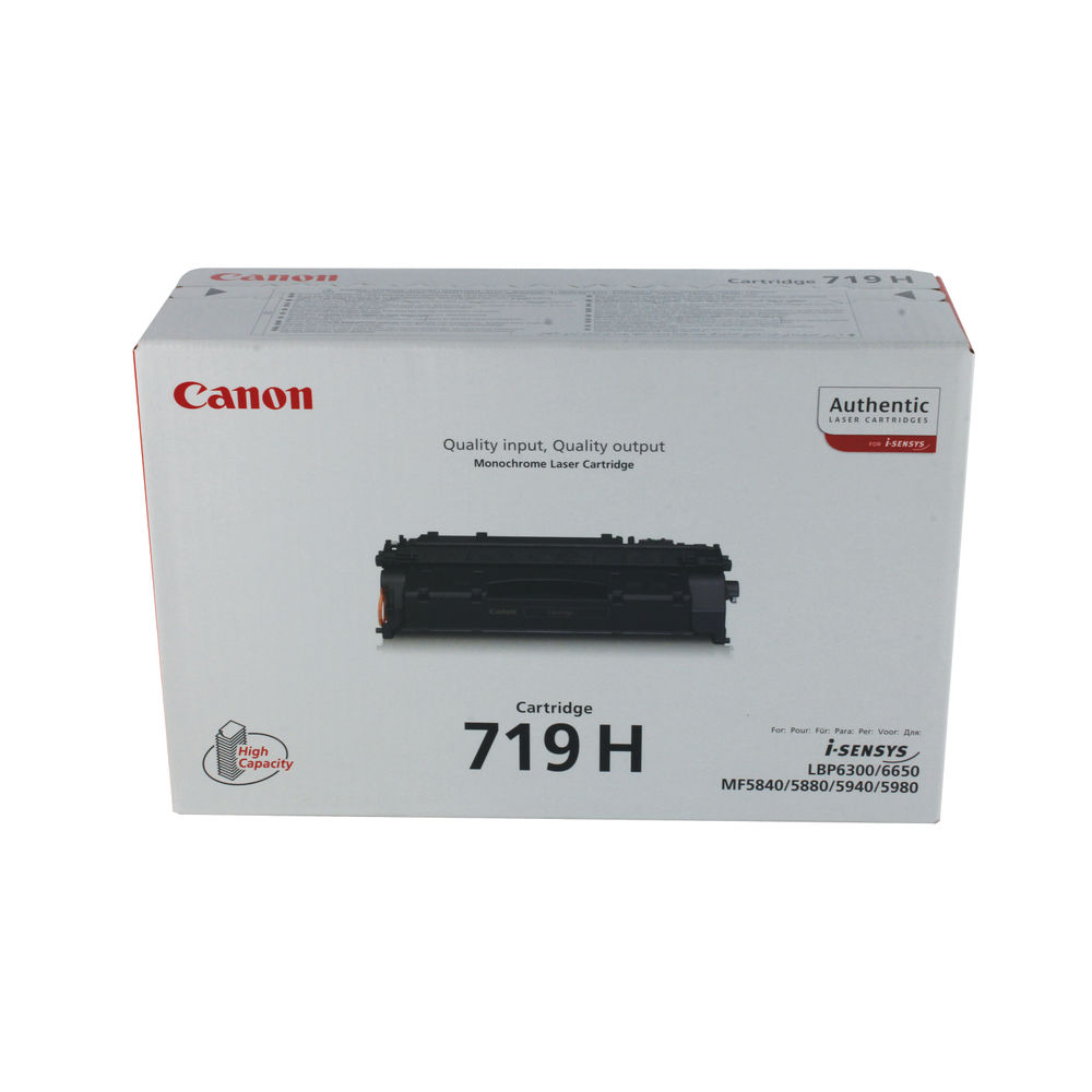 Canon 719H Black Toner Cartridge - High Capacity 3480B002