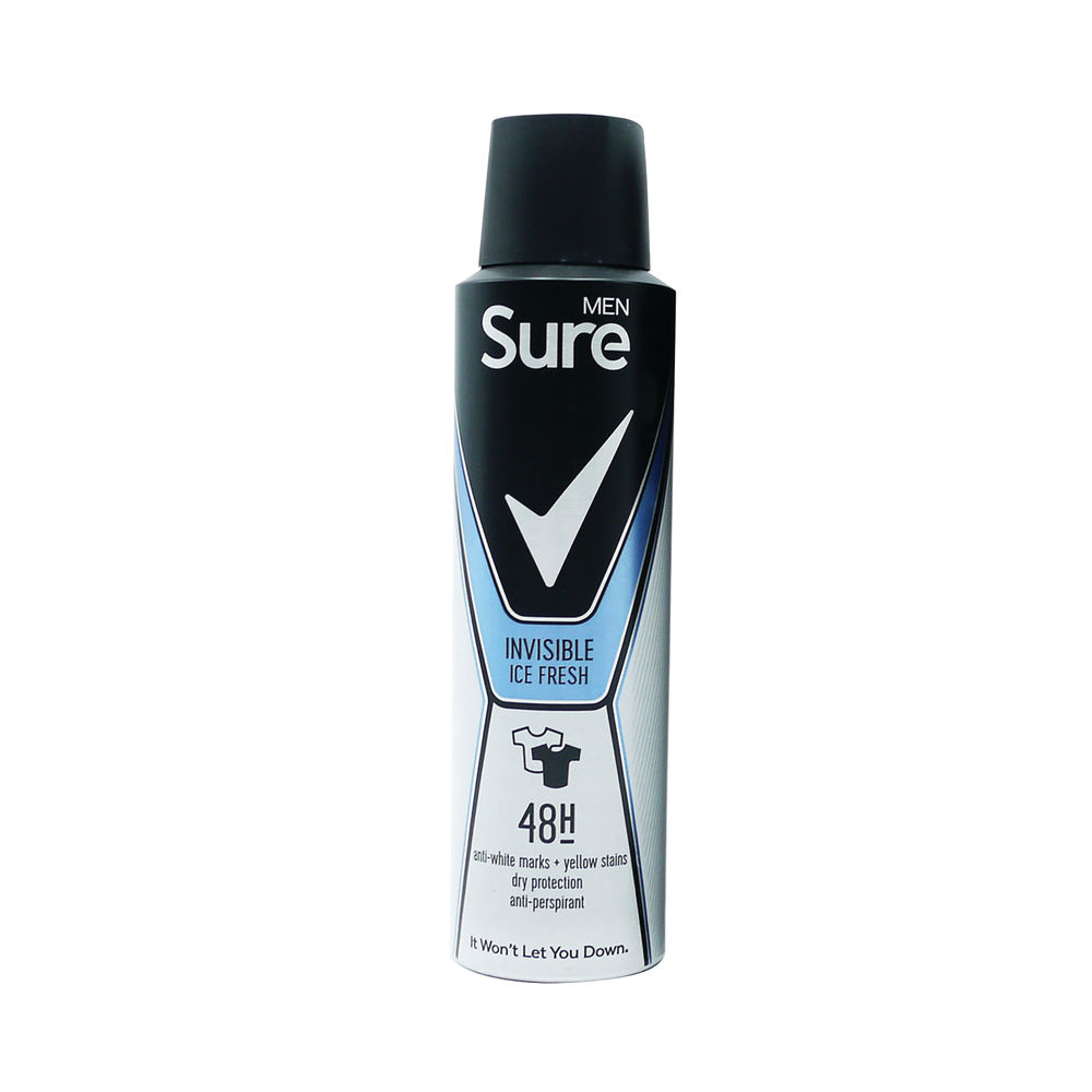 Sure Antiperspirant Deodorant Men 150ml Mixed Scents (Pack of 6) 0699299