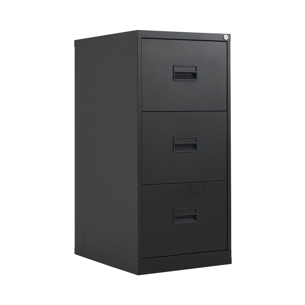 Talos H1000mm Black 3 Drawer Filing Cabinet