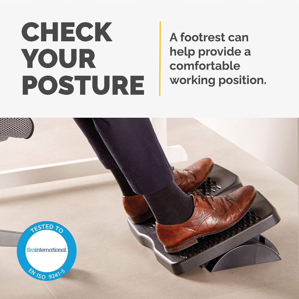 Fellowes Refresh Footrest Black