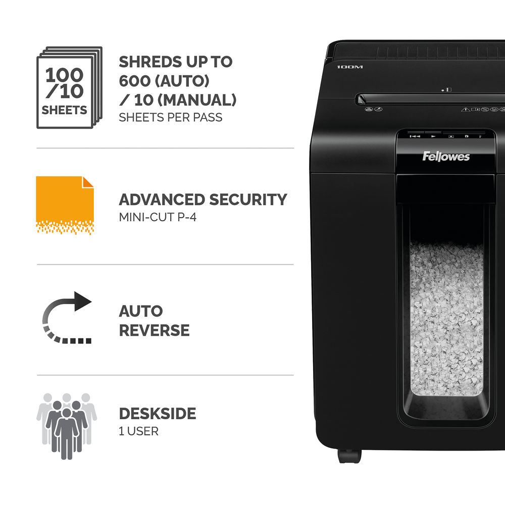 Fellowes AutoMax 100M Mini-Cut Shredder