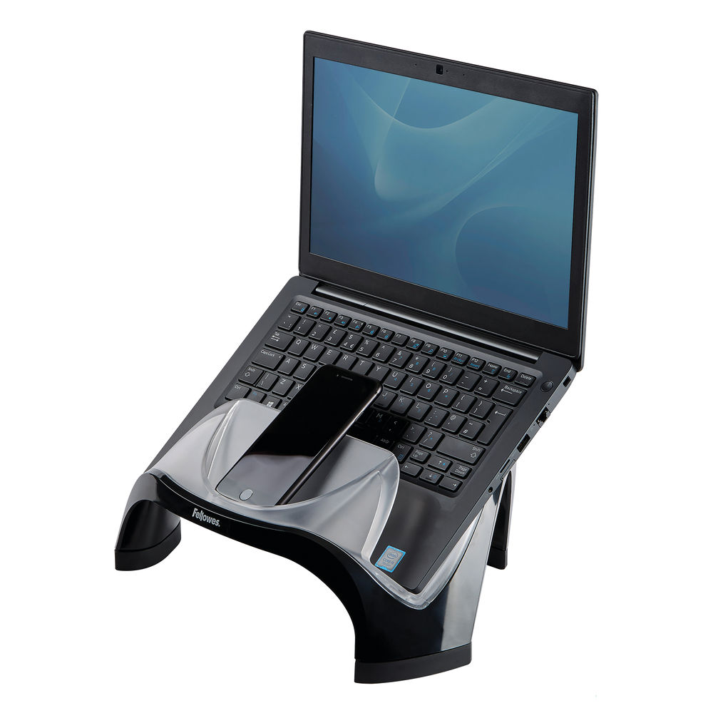 Fellowes Smart Suites Laptop Riser with USB Hub Black/Clear 8020201