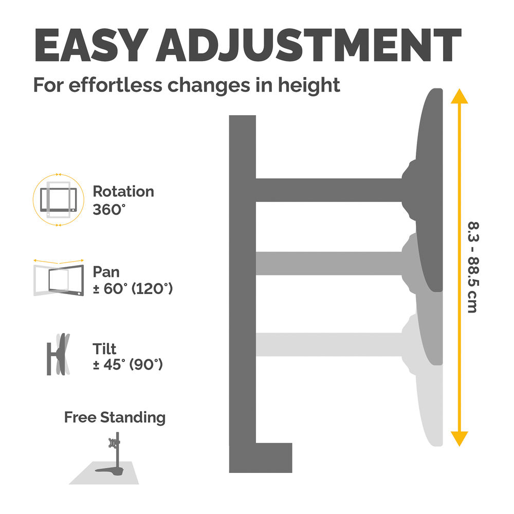 Fellowes Pro Series Free Standing Dual Vertical Monitor Arm