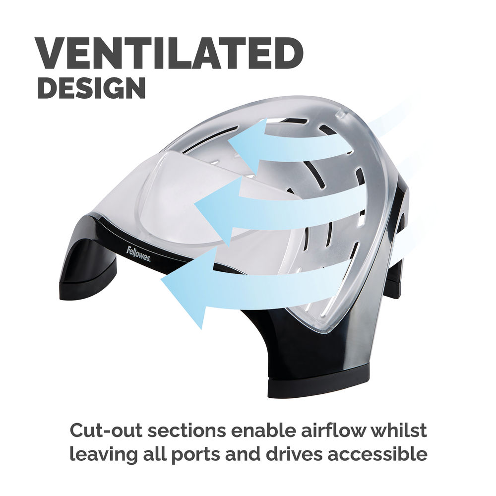 Fellowes Smart Suites Laptop Riser with 4 Port USB 2.0