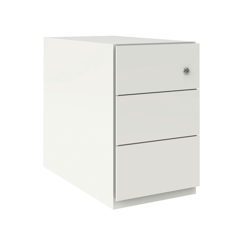 Bisley Note Pedestal 3 Stationery Drawer 300x565x495mm Chalk White