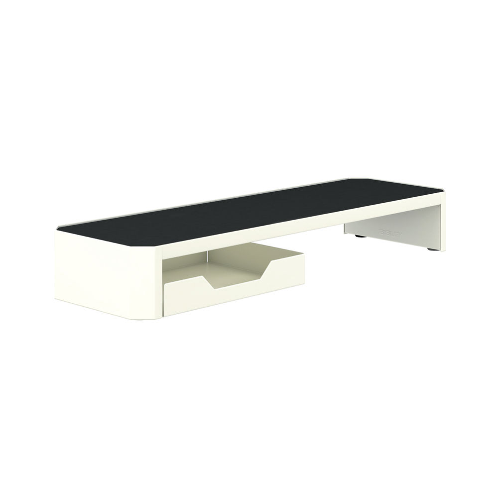 Bisley Platform Large Monitor Stand 750x235mm Chalk White