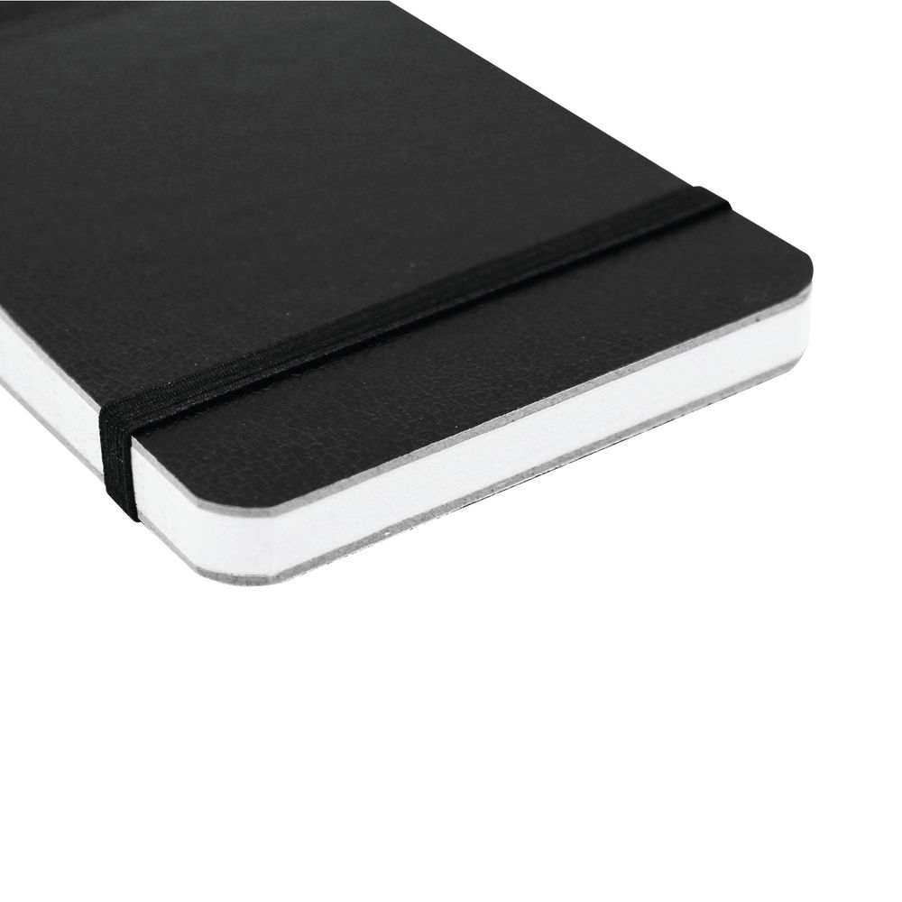 Silvine Black Elasticated Pocket Notebooks (Pack of 12)