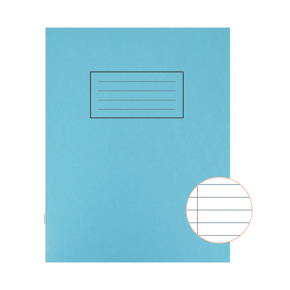 Silvine Exercise Book Ruled 229x178mm Blue (Pack of 10) EX104