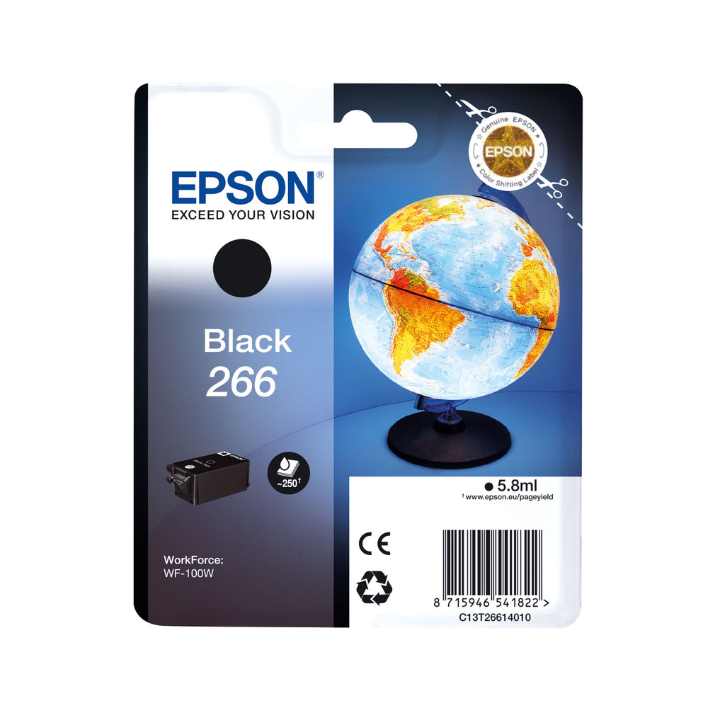 Epson 266 Ink Cartridge Globe Black C13T26614010