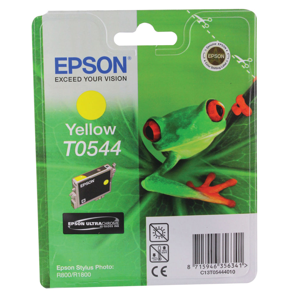 Epson T0544 Ink Cartridge Ultra Chrome Hi-Gloss Frog Yellow C13T05444010