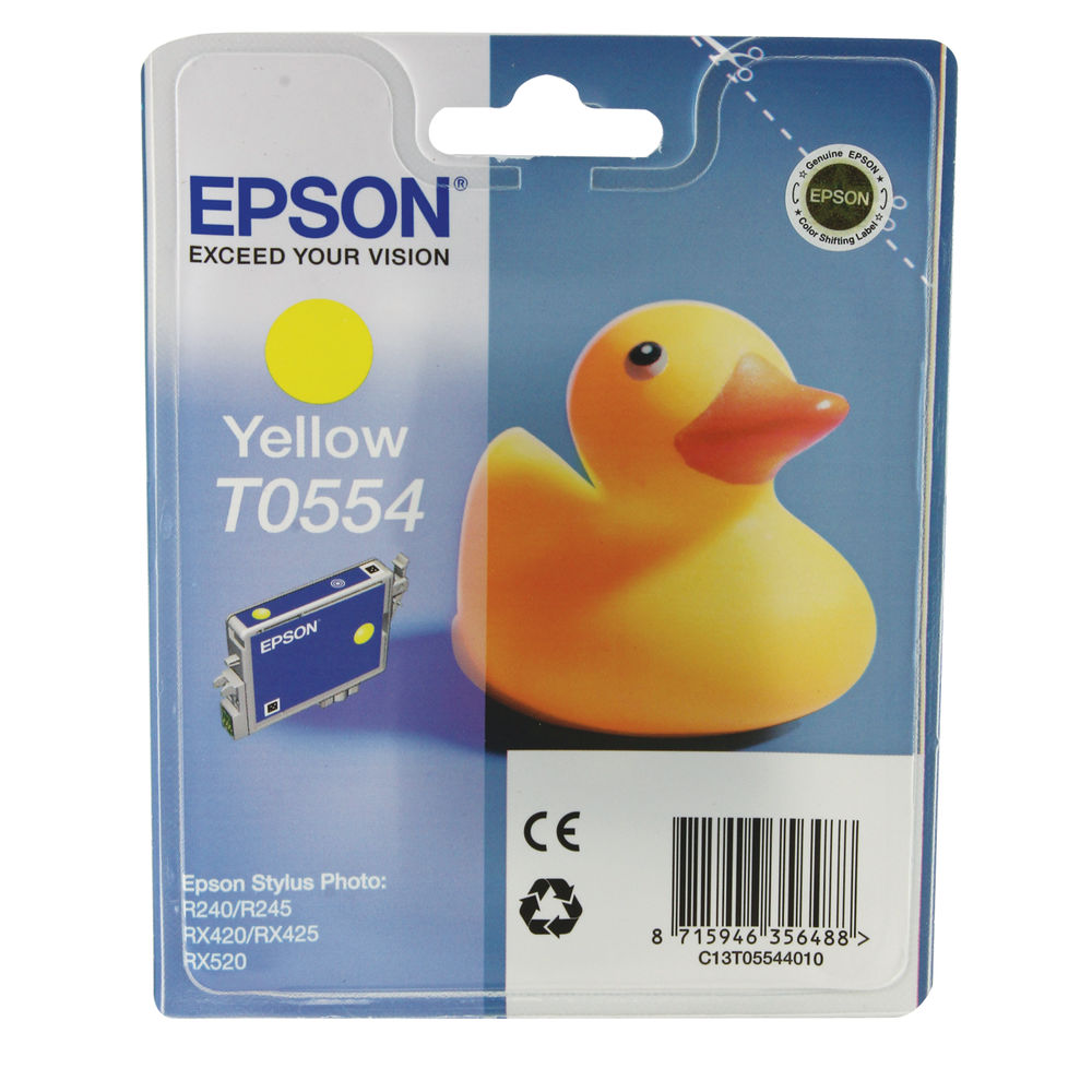 Epson T0554 Ink Cartridge Duck Yellow C13T05544010