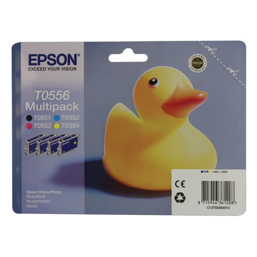 Epson T0556 CMYK Ink Cartridge Multipack - C13T05564010