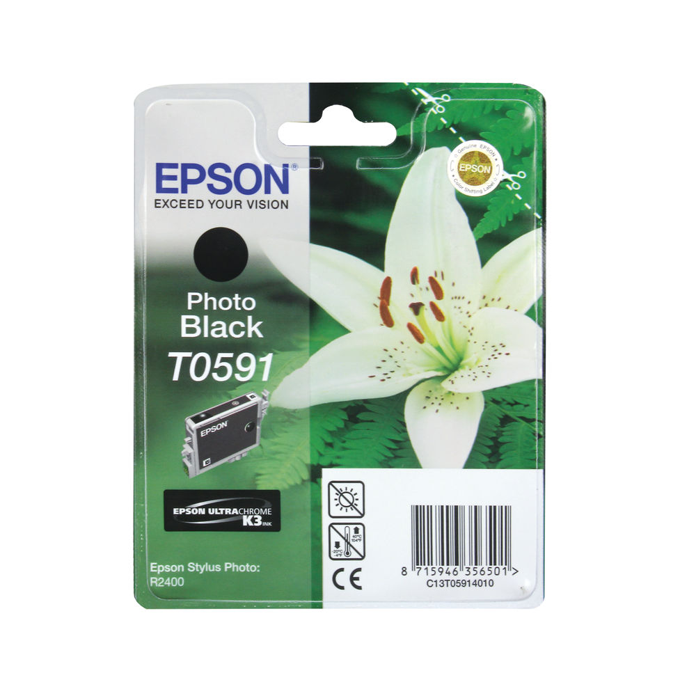 Epson T0591 Photo Black Ink Cartridge - C13T05914010