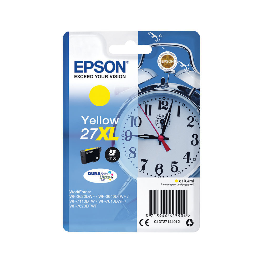 Epson 27XL High Capacity Yellow Ink Cartridge - C13T27144012