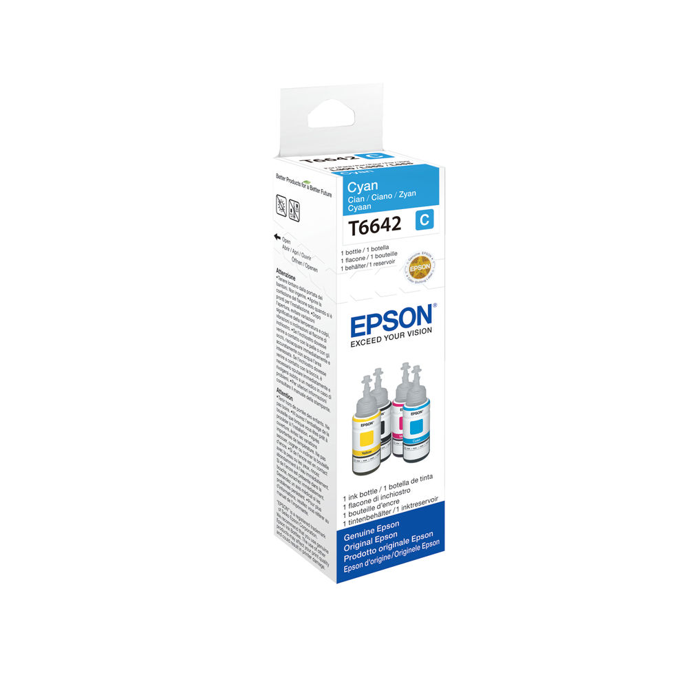 Epson 664 Ink Bottle EcoTank 70ml Cyan C13T664240