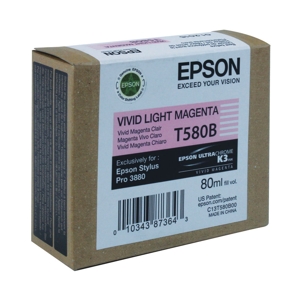 Epson T580B00 Light Magenta Inkjet Cartridge C13T580B00 / T580B00