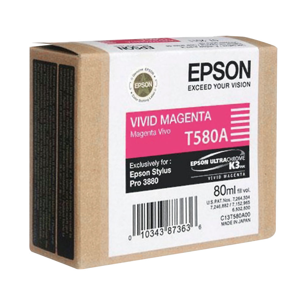 Epson T580A Ink Cartridge Vivid Magenta C13T580A00