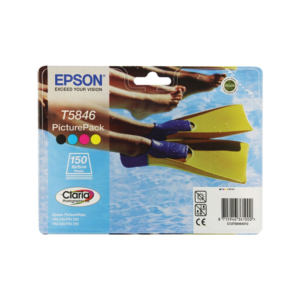 Epson T5846 Black and Colour Ink Picture Pack - C13T58464010