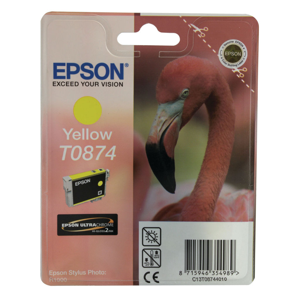 Epson T0874 Yellow Ink Cartridge - C13T08744010