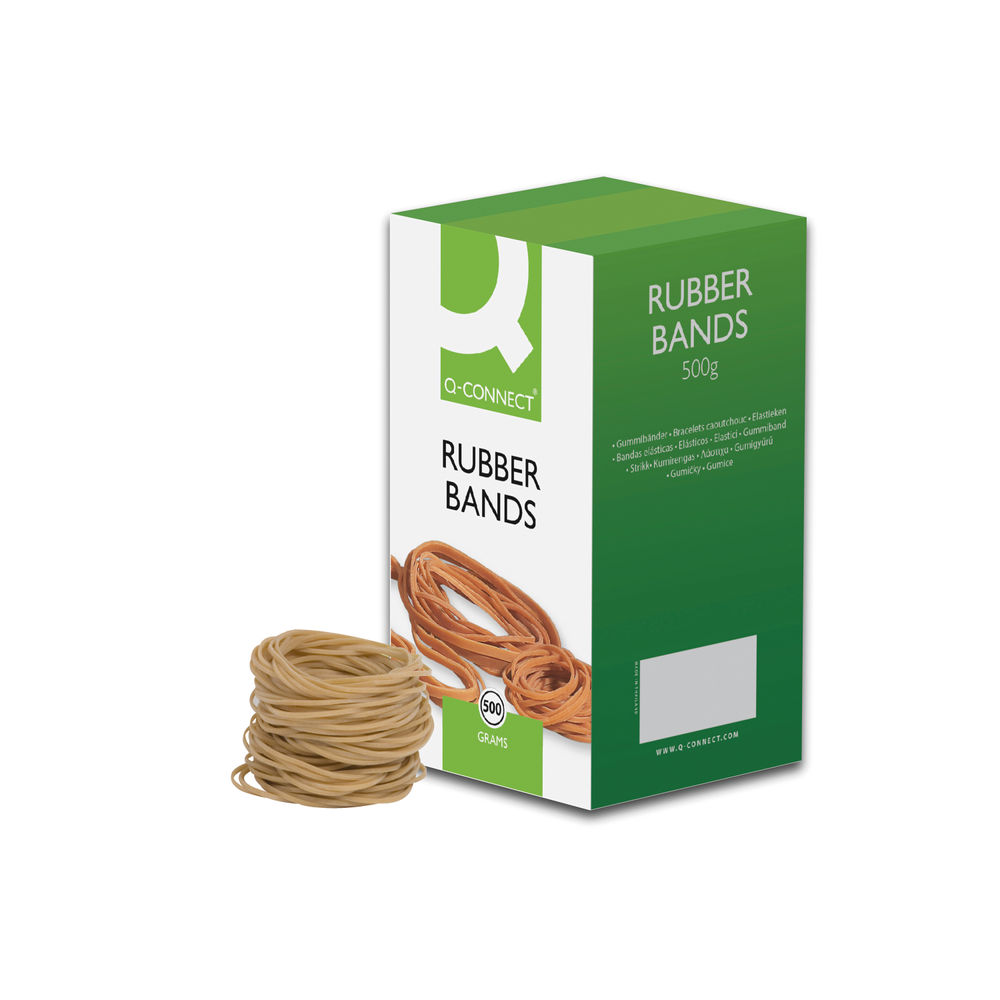 Q-Connect Rubber Bands No.19 88.9 x 1.6mm 500g KF10527