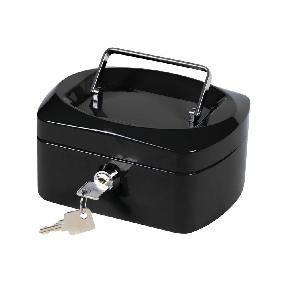 Q-Connect Cash Box 6 Inch Black