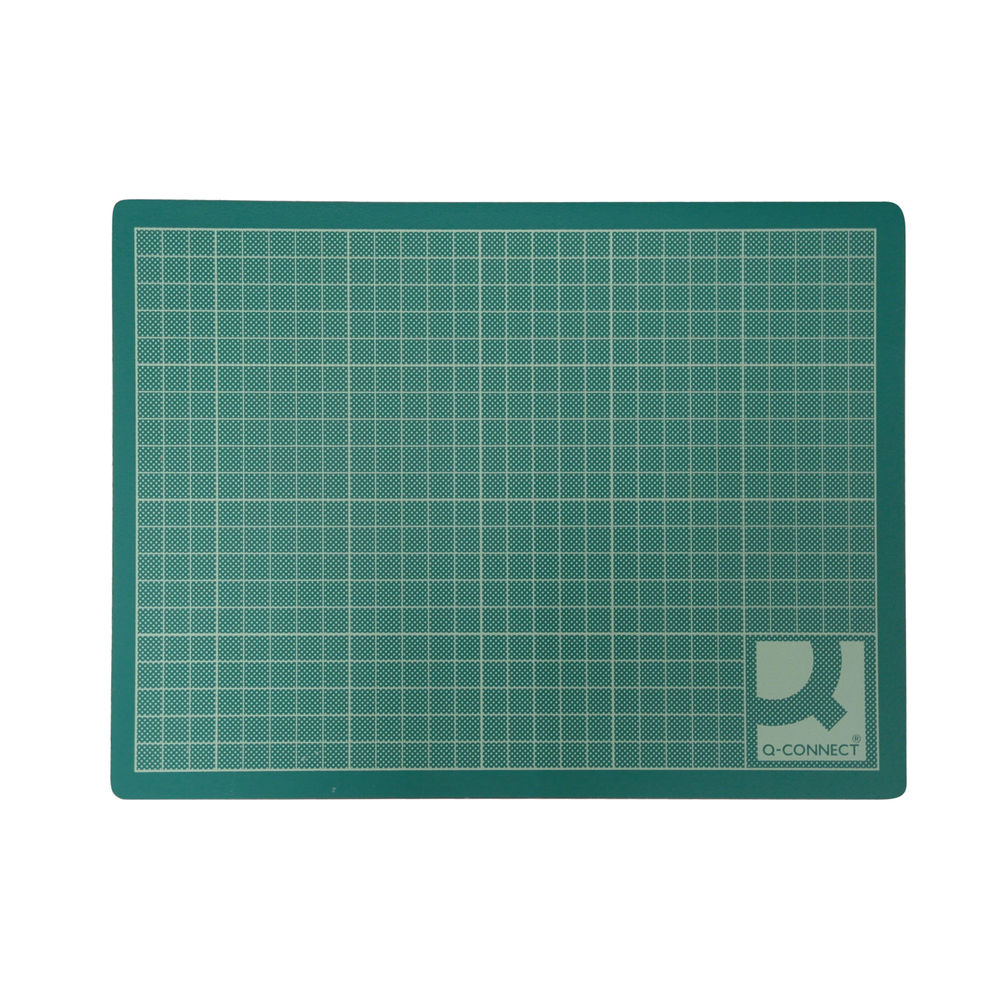 Q-Connect Cutting Mat Non-Slip PVC A2 Green KF01137