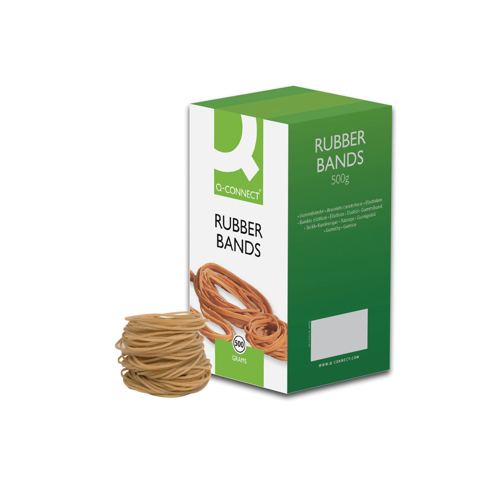 Q-Connect Rubber Bands No.18 76.2 x 1.6mm 500g KF10526