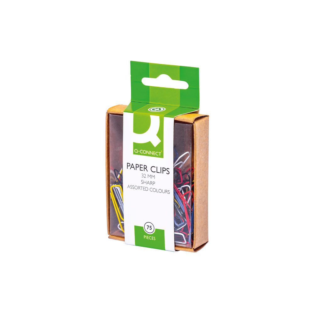 Q-Connect Paperclips Coloured 32mm (Pack of 750) KF02023Q