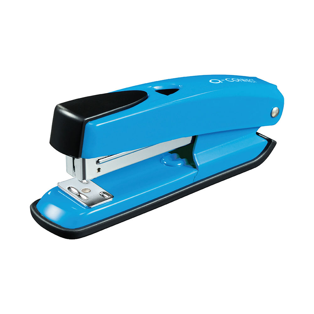 Q-Connect Half Strip Metal Stapler Blue (Staples up to 20 sheets of 80gsm paper) KF02149