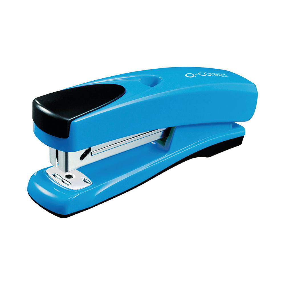 Q-Connect Half Strip Plastic Stapler Blue (Capacity: 20 sheets of 80 gsm paper) KF02151