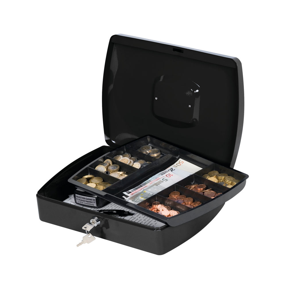 Q-Connect Cash Box 12 Inch Black